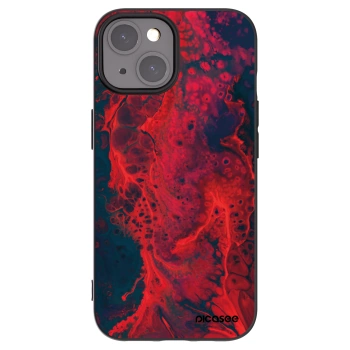 Picasee Μαύρη θήκη σιλικόνης για Apple iPhone 15 - Organic red