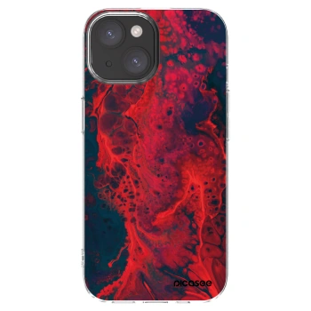 Picasee διαφανής θήκη σιλικόνης Apple iPhone 15 - Organic red