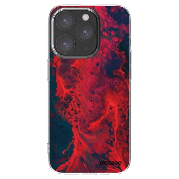Picasee διαφανής θήκη σιλικόνης Apple iPhone 15 Pro - Organic red