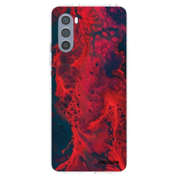 Picasee διαφανής θήκη σιλικόνης Motorola Moto G62 - Organic red