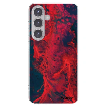 Picasee διαφανής θήκη σιλικόνης Samsung Galaxy S24 S921B 5G - Organic red