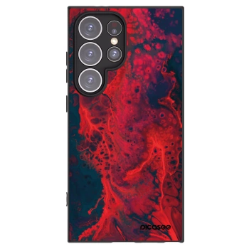 Picasee Μαύρη θήκη σιλικόνης για Samsung Galaxy S24 Ultra S928B 5G - Organic red