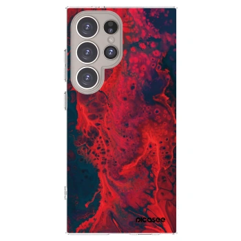 Picasee διαφανής θήκη σιλικόνης Samsung Galaxy S24 Ultra S928B 5G - Organic red