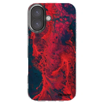 Picasee διαφανής θήκη σιλικόνης Apple iPhone 16 - Organic red
