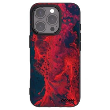 Picasee Μαύρη θήκη σιλικόνης για Apple iPhone 16 Pro - Organic red