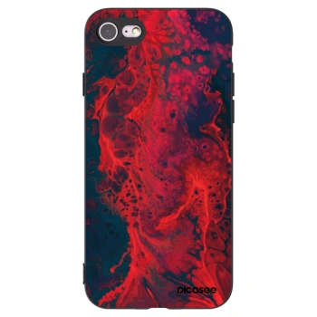Picasee Μαύρη θήκη σιλικόνης για Apple iPhone 8 - Organic red
