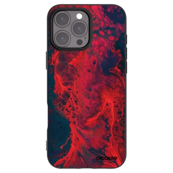Picasee Μαύρη θήκη σιλικόνης για Apple iPhone 16 Pro Max - Organic red