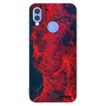 Picasee διαφανής θήκη σιλικόνης Honor 10 Lite - Organic red