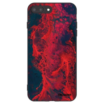 Picasee Μαύρη θήκη σιλικόνης για Apple iPhone 8 Plus - Organic red