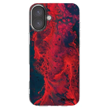 Picasee διαφανής θήκη σιλικόνης Apple iPhone 16 Plus - Organic red