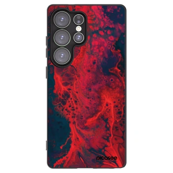 Picasee Μαύρη θήκη σιλικόνης για Samsung Galaxy S25 Ultra 5G - Organic red