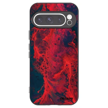 Picasee Μαύρη θήκη σιλικόνης για Google Pixel 9 Pro - Organic red