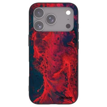 Picasee Μαύρη θήκη σιλικόνης για Apple iPhone 17 Pro - Organic red