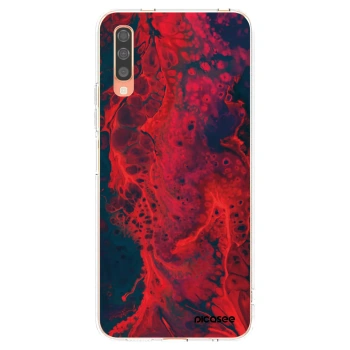 Picasee διαφανής θήκη σιλικόνης Samsung Galaxy A70 A705F - Organic red
