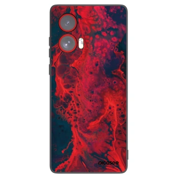 Picasee Μαύρη θήκη σιλικόνης για Motorola Edge 50 Fusion - Organic red