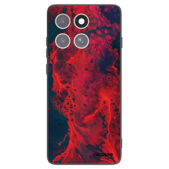 Picasee Μαύρη θήκη σιλικόνης για Motorola Edge 60 Fusion - Organic red