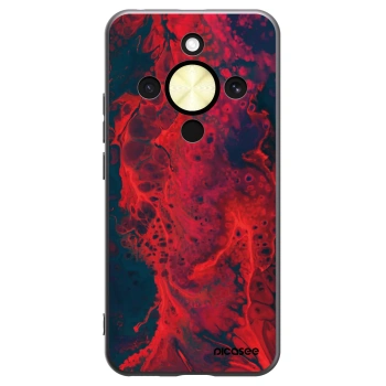 Picasee Μαύρη θήκη σιλικόνης για Honor Magic8 Lite 5G - Organic red