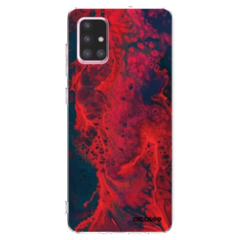 Picasee διαφανής θήκη σιλικόνης Samsung Galaxy A71 A715F - Organic red