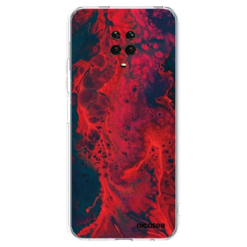 Picasee διαφανής θήκη σιλικόνης Xiaomi Redmi Note 9S - Organic red