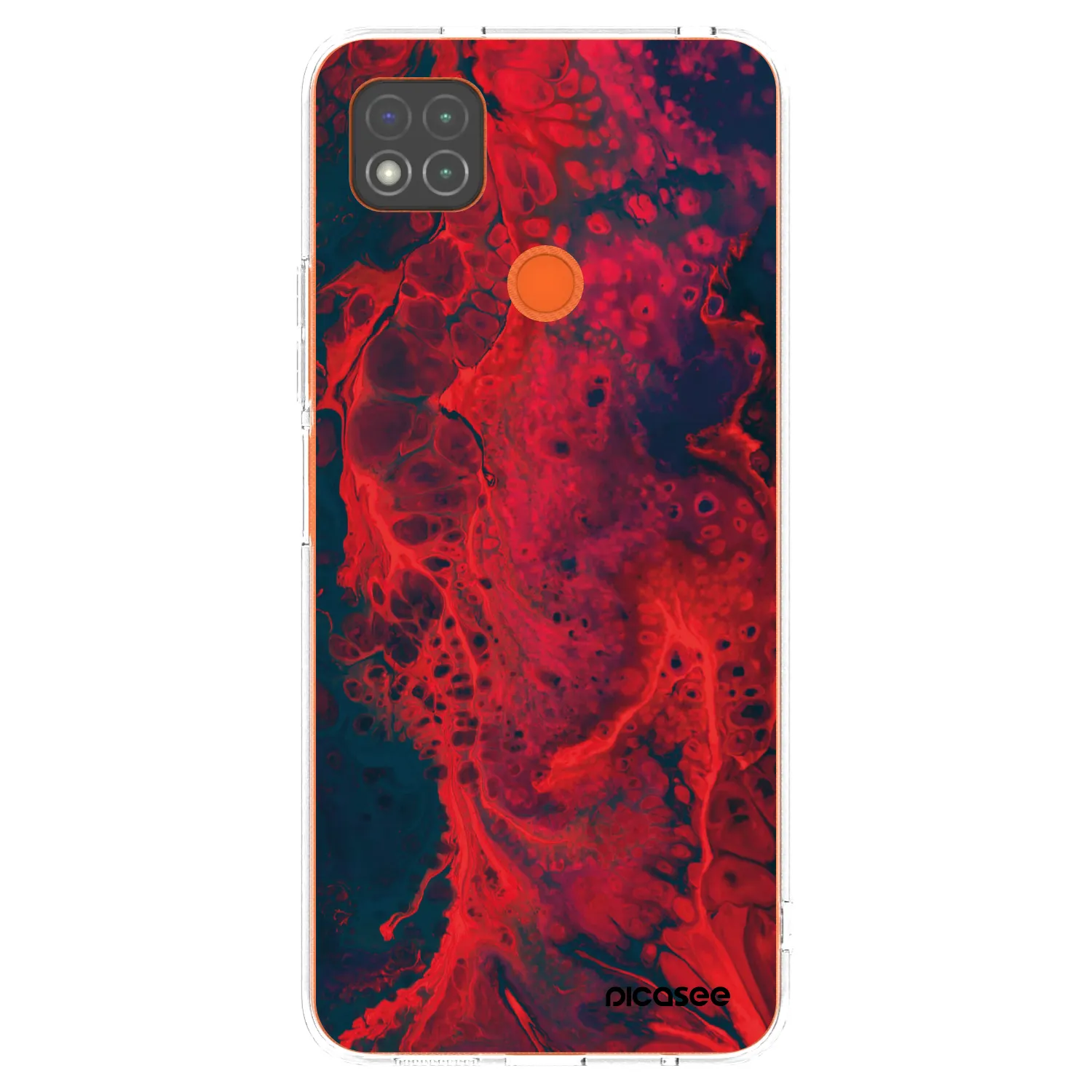 Picasee διαφανής θήκη σιλικόνης Xiaomi Redmi 9C - Organic red