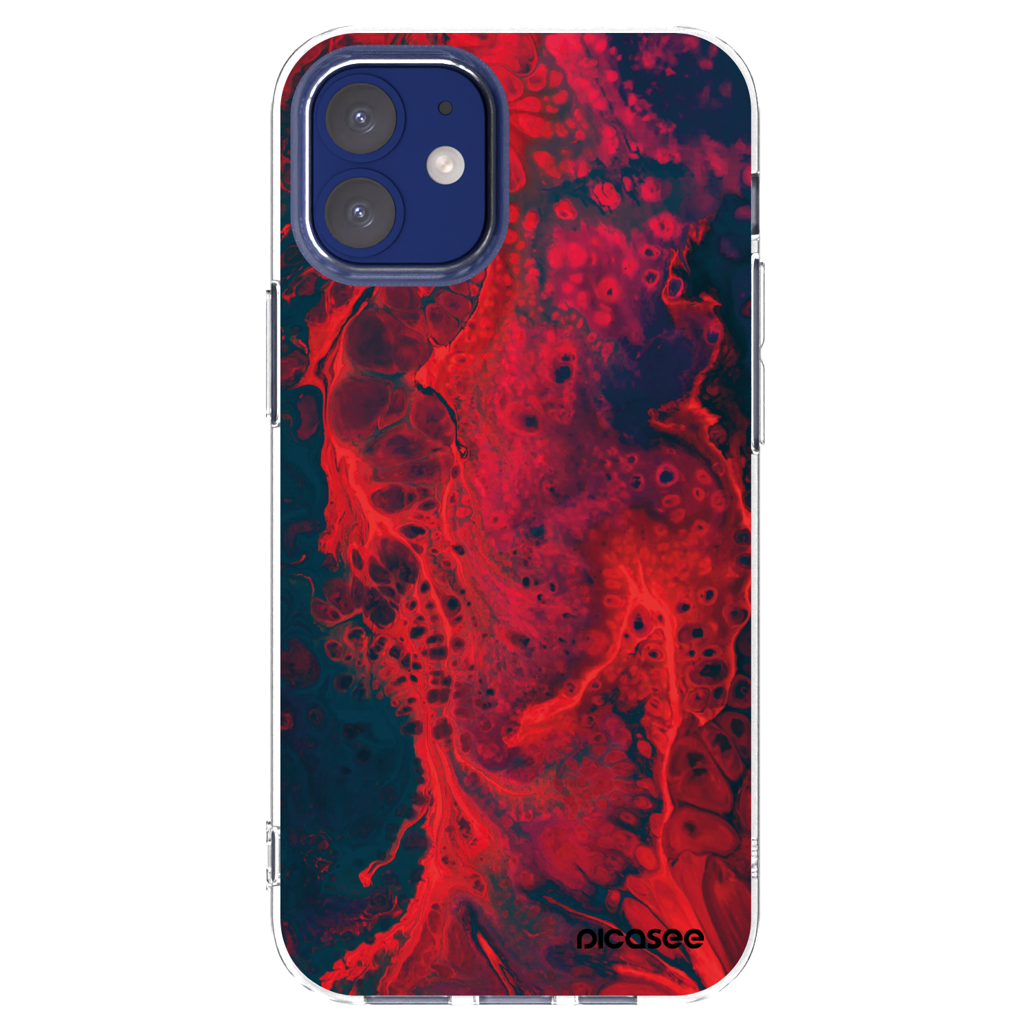 Picasee διαφανής θήκη σιλικόνης Apple iPhone 12 mini - Organic red