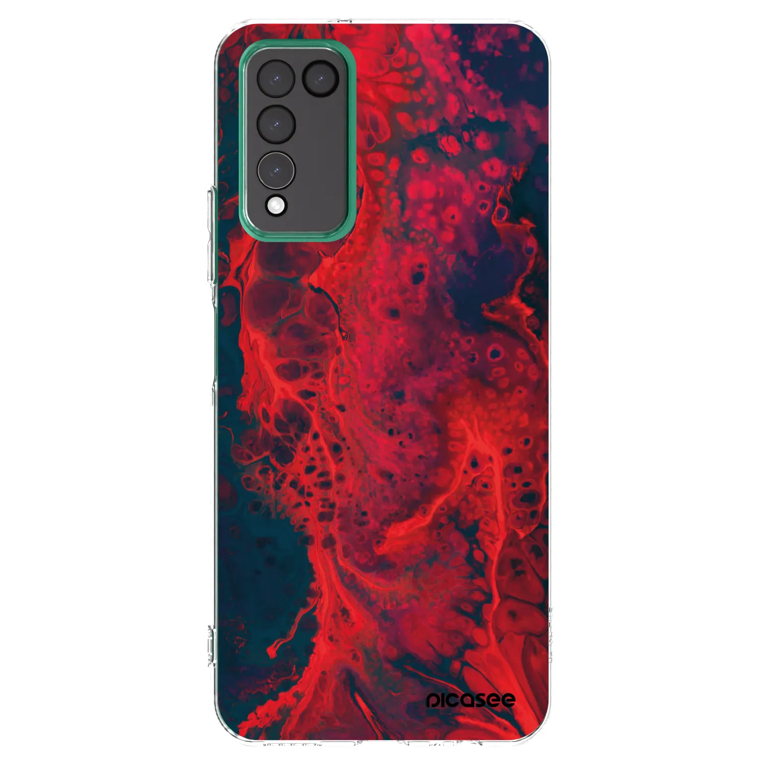 Picasee διαφανής θήκη σιλικόνης Honor 10X Lite - Organic red