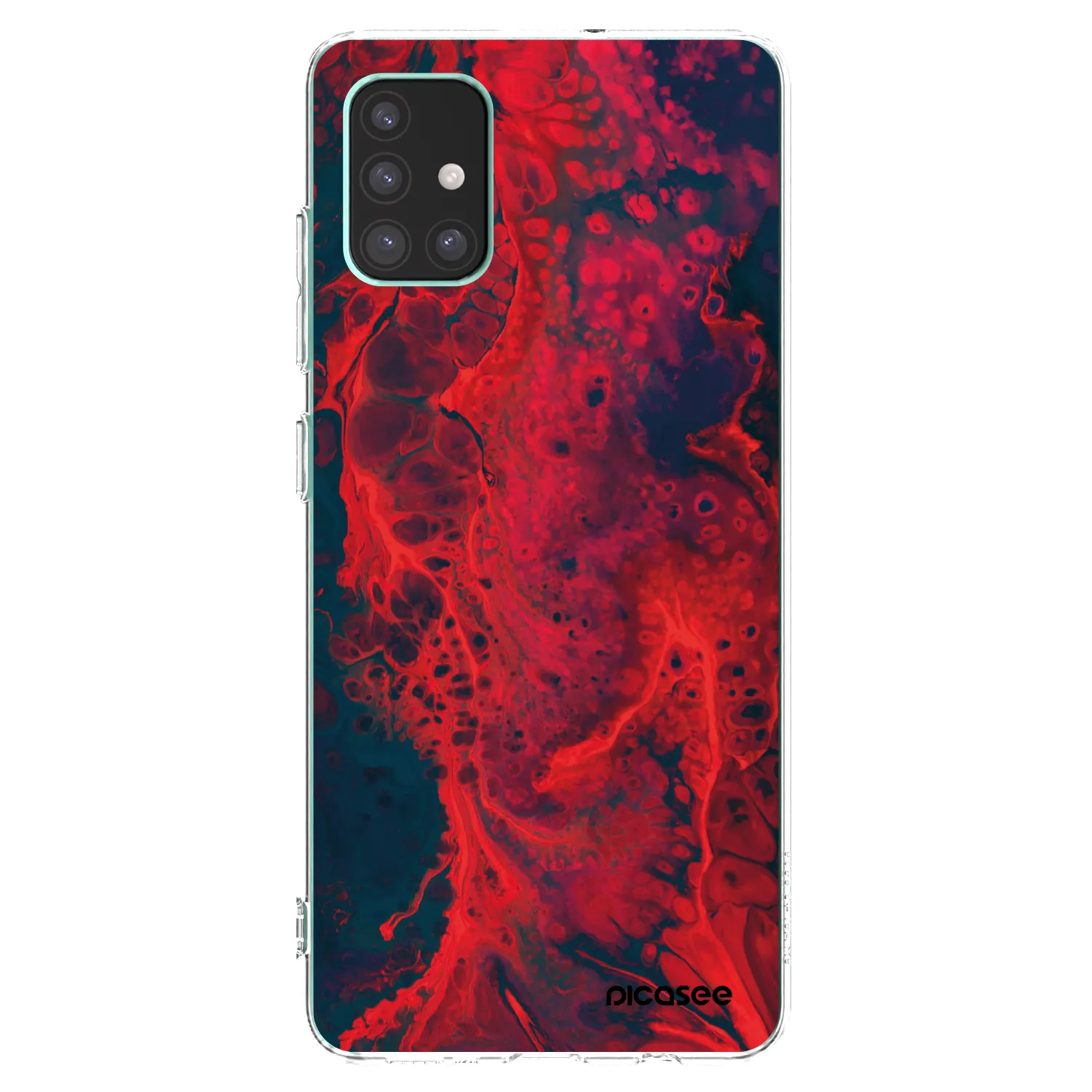Picasee διαφανής θήκη σιλικόνης Samsung Galaxy M51 M515F - Organic red