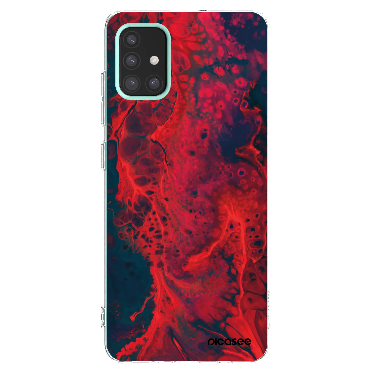 Picasee διαφανής θήκη σιλικόνης Samsung Galaxy M31s - Organic red