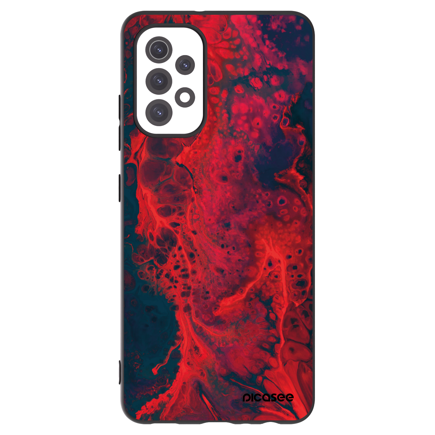 Picasee Μαύρη θήκη σιλικόνης για Samsung Galaxy A32 5G A326B - Organic red