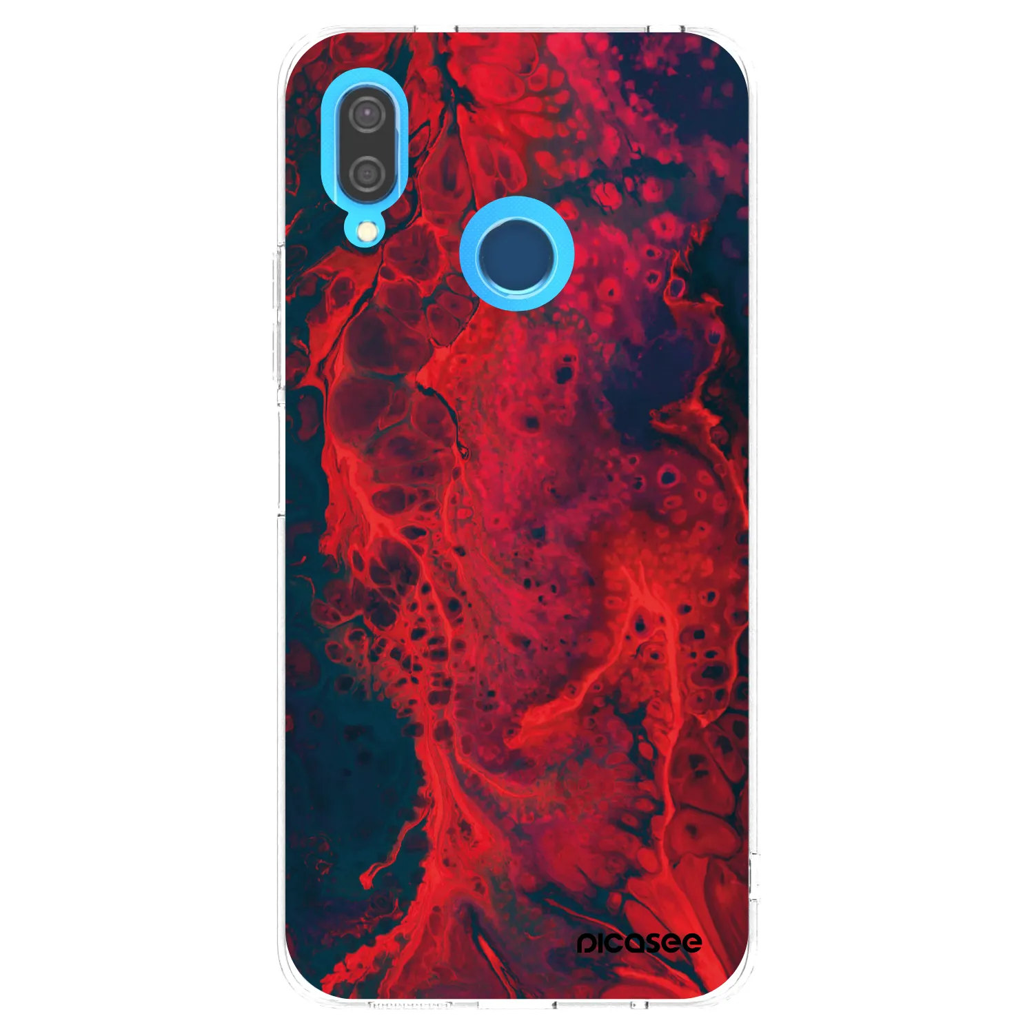 Picasee διαφανής θήκη σιλικόνης Huawei P20 Lite - Organic red