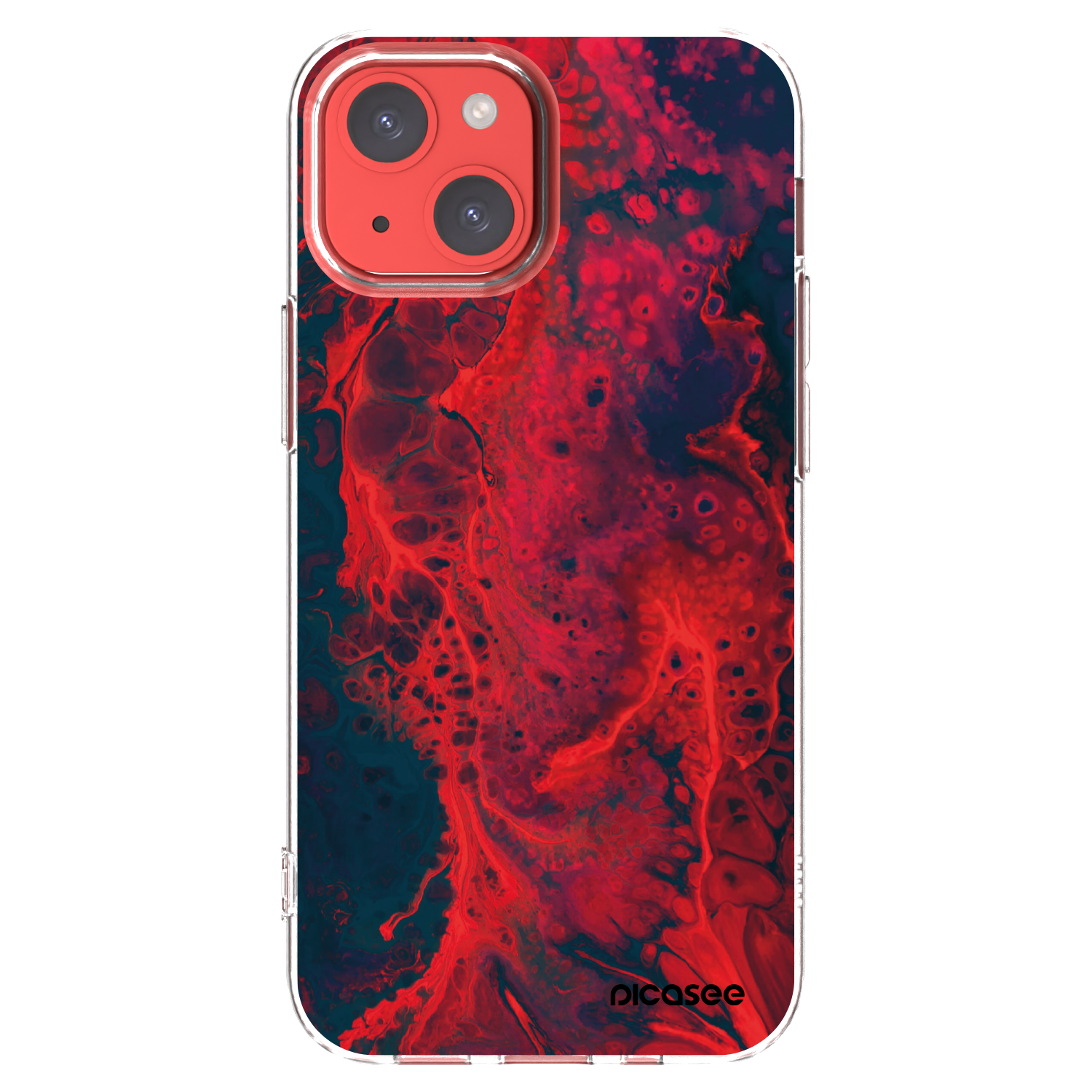 Picasee διαφανής θήκη σιλικόνης Apple iPhone 13 mini - Organic red