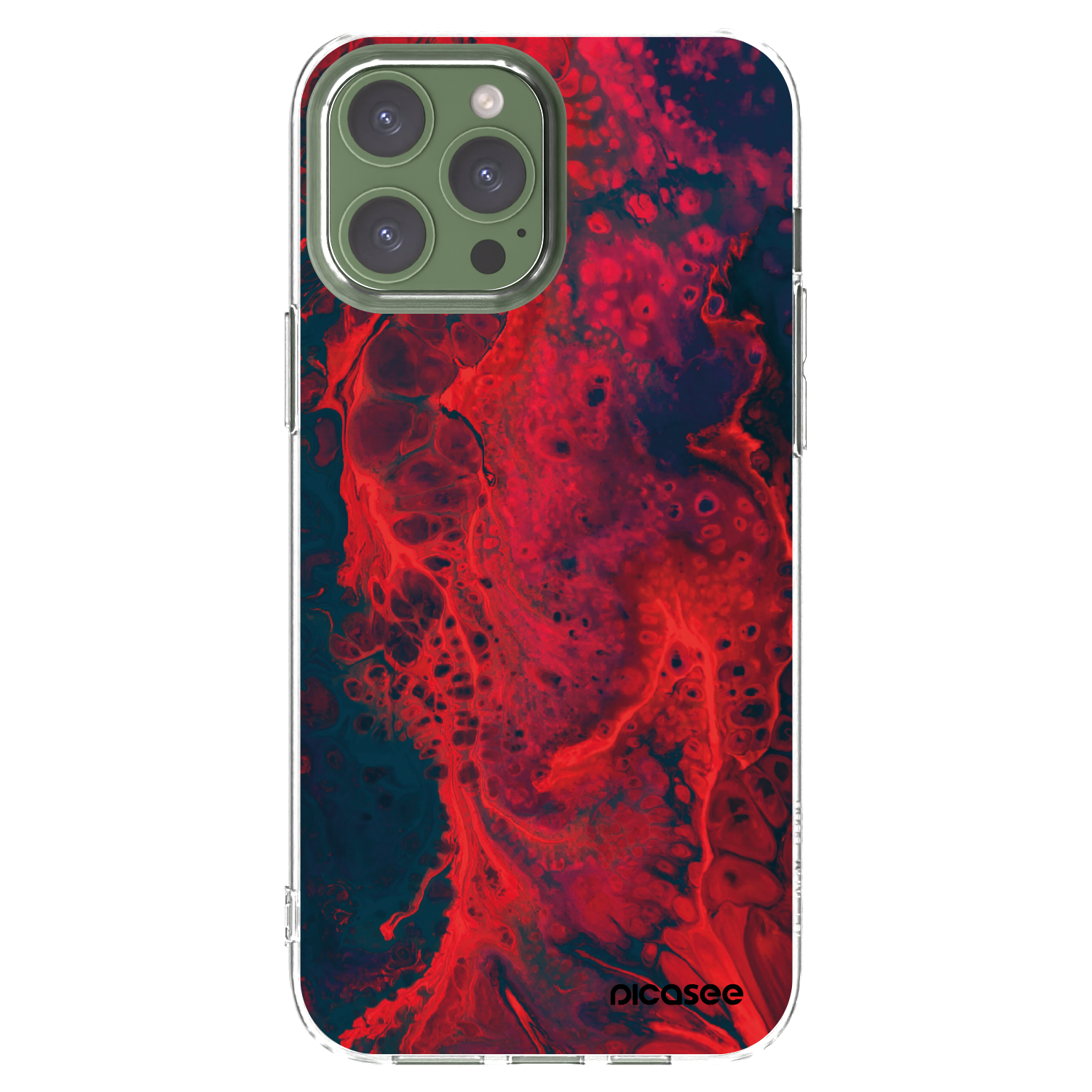 Picasee διαφανής θήκη σιλικόνης Apple iPhone 13 Pro Max - Organic red