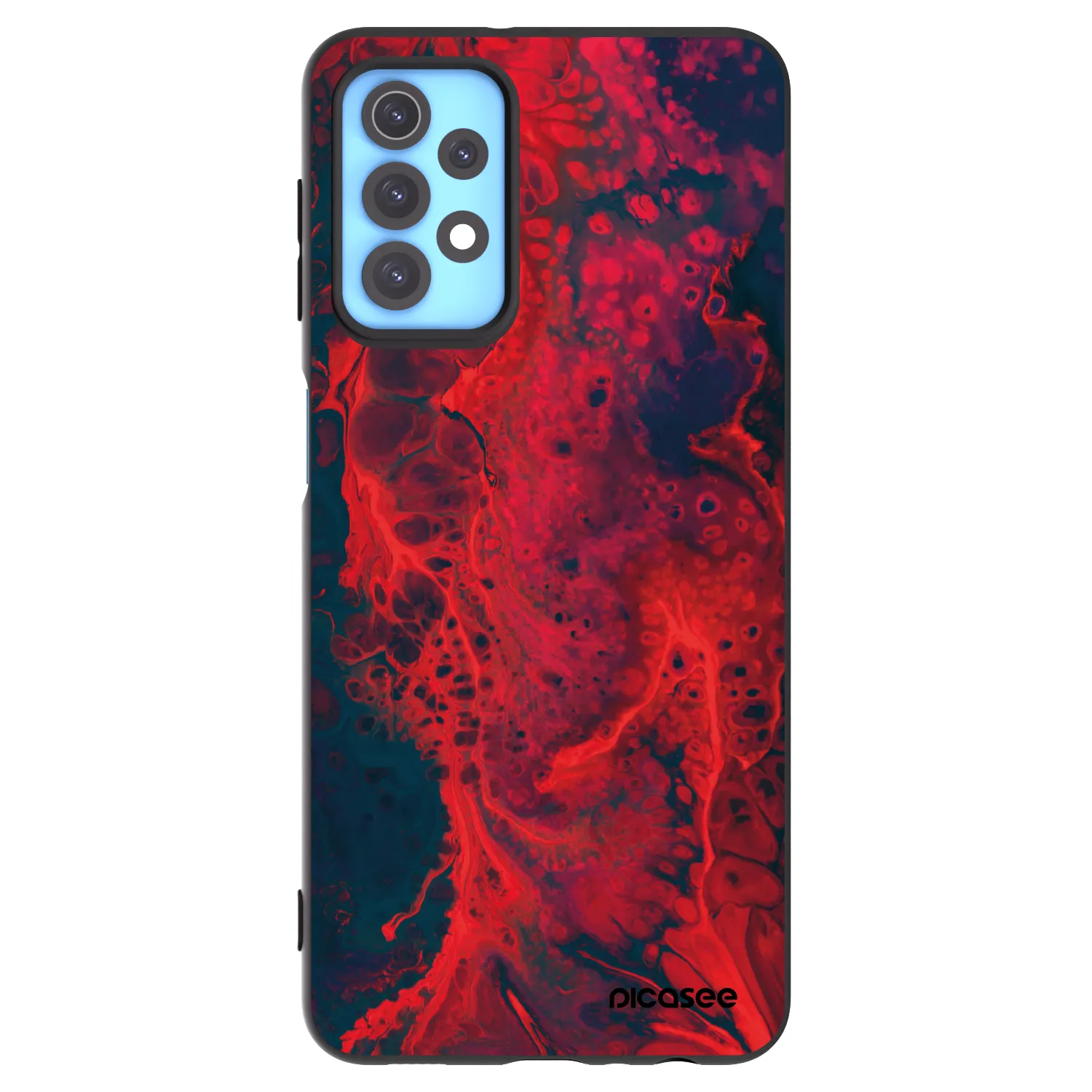 Picasee Μαύρη θήκη σιλικόνης για Samsung Galaxy A32 4G SM-A325F - Organic red