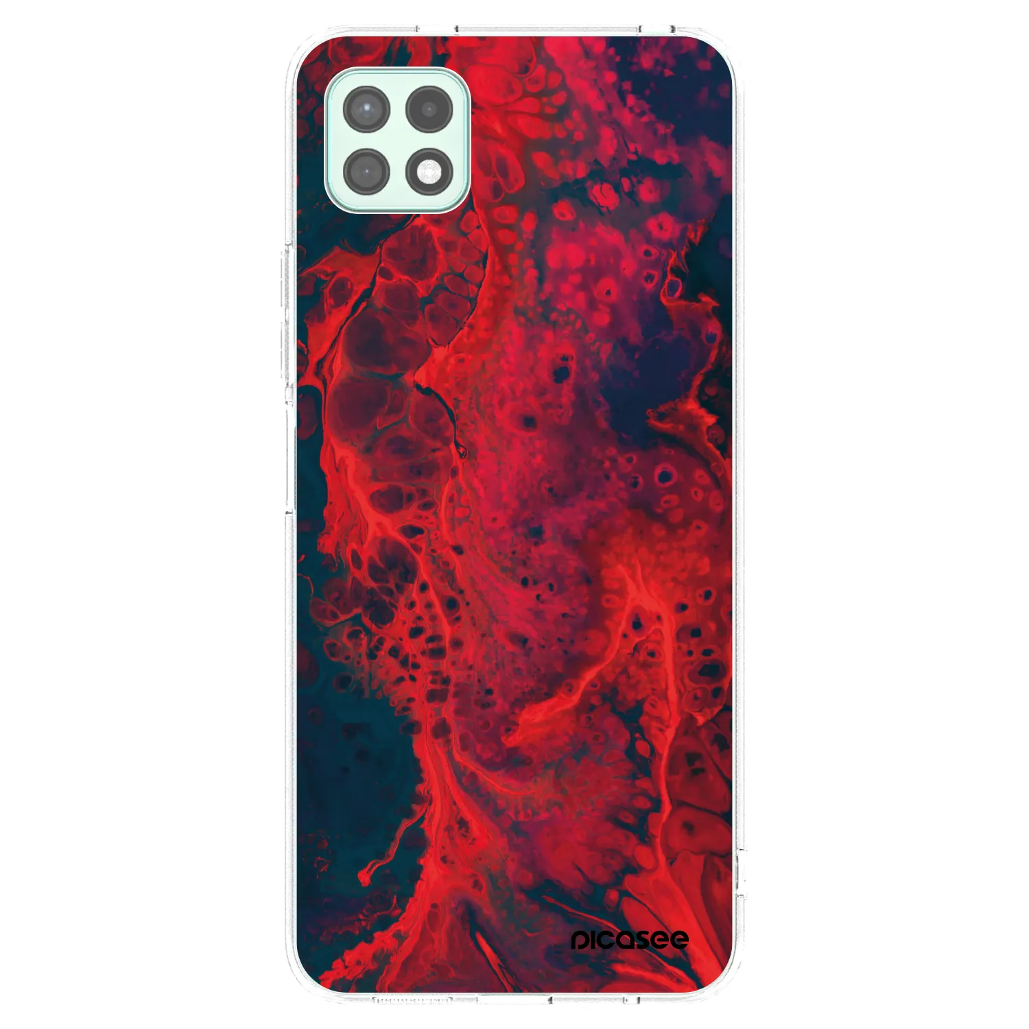 Picasee διαφανής θήκη σιλικόνης Samsung Galaxy A22 A226B 5G - Organic red