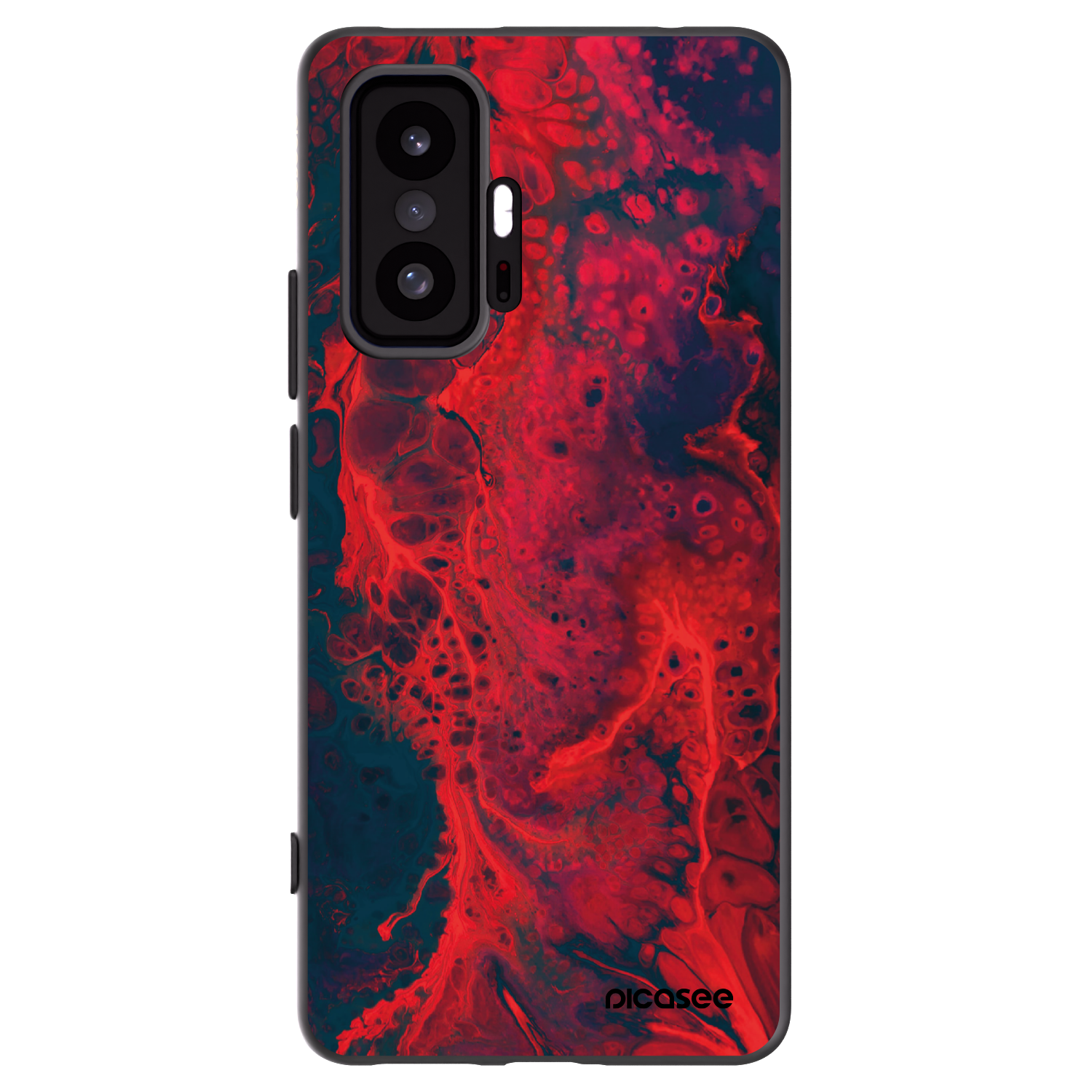 Picasee Μαύρη θήκη σιλικόνης για Xiaomi 11T Pro - Organic red