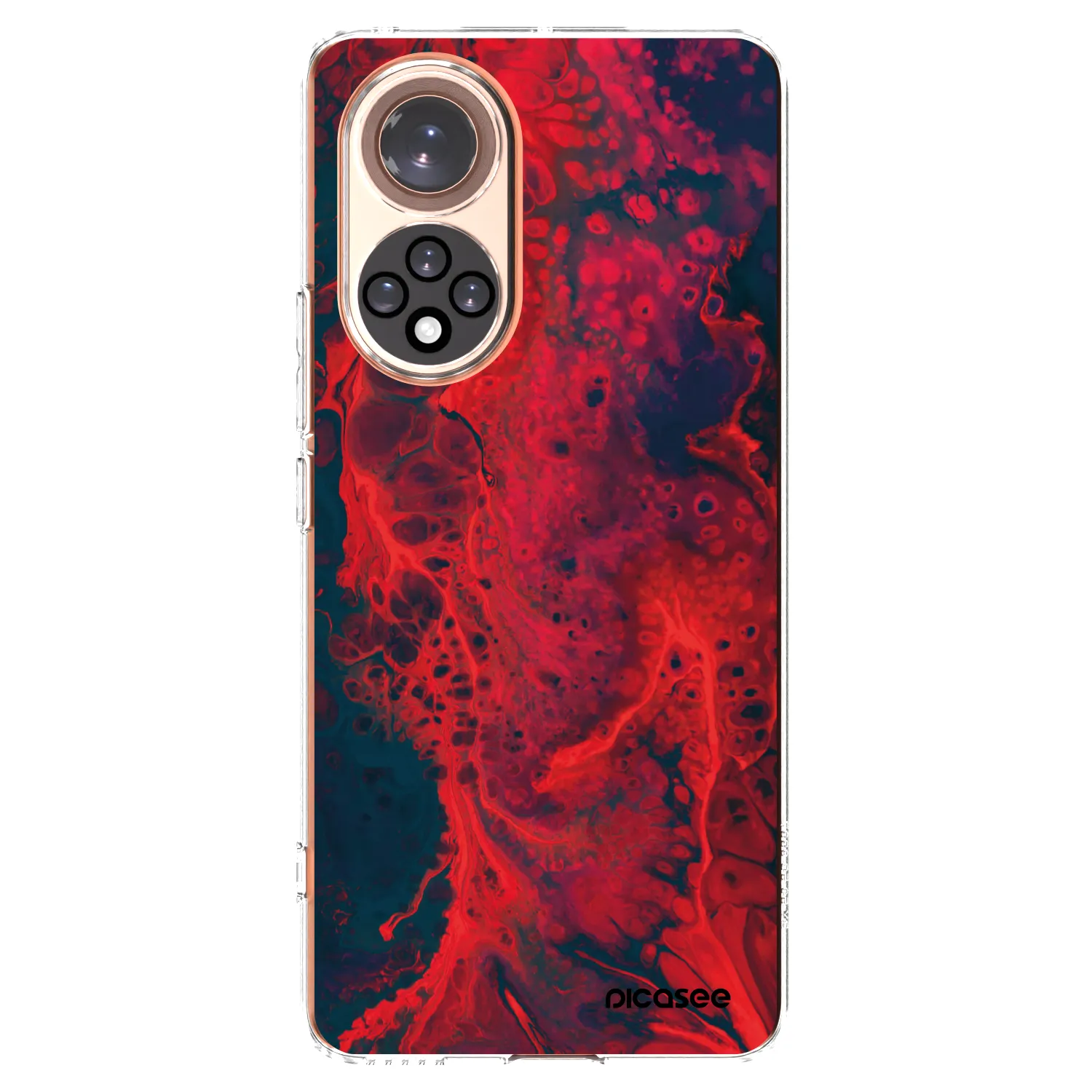Picasee διαφανής θήκη σιλικόνης Honor 50 5G - Organic red