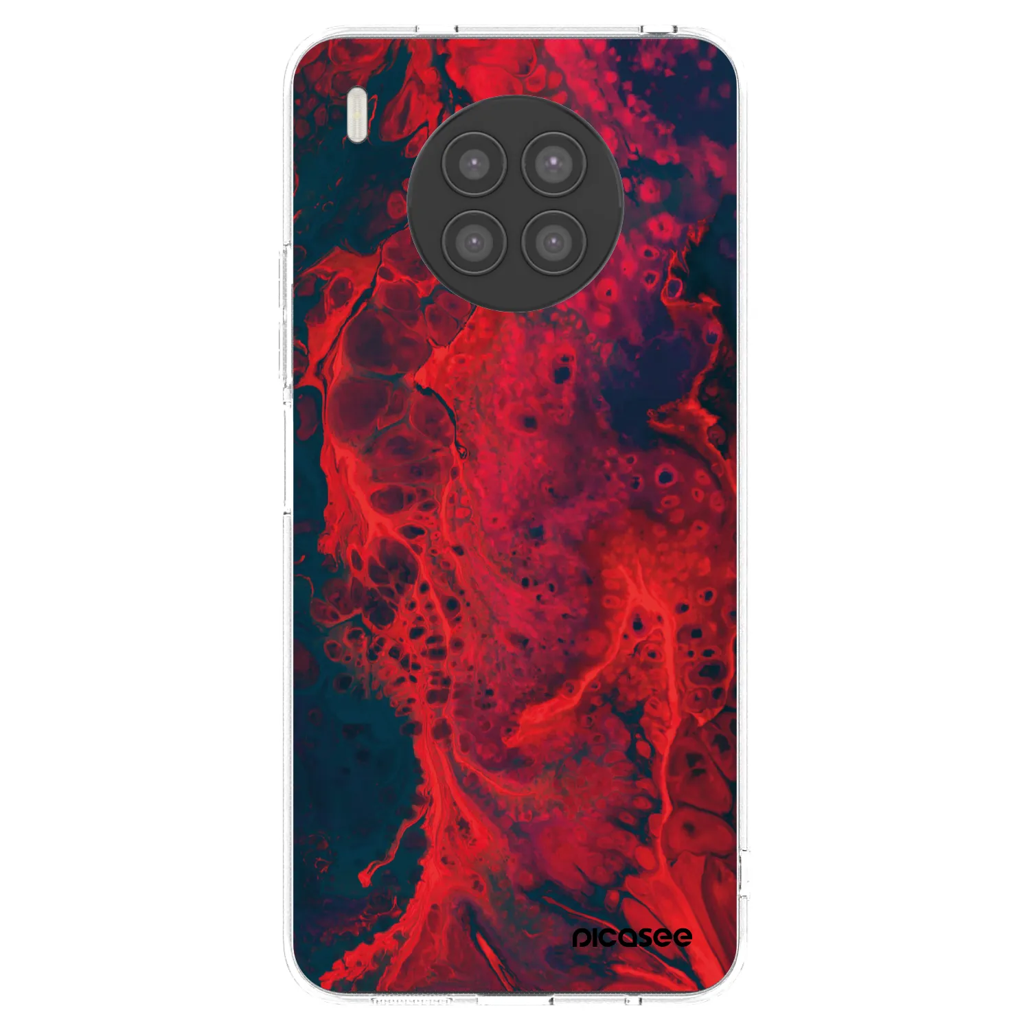 Picasee διαφανής θήκη σιλικόνης Huawei Nova 8i - Organic red