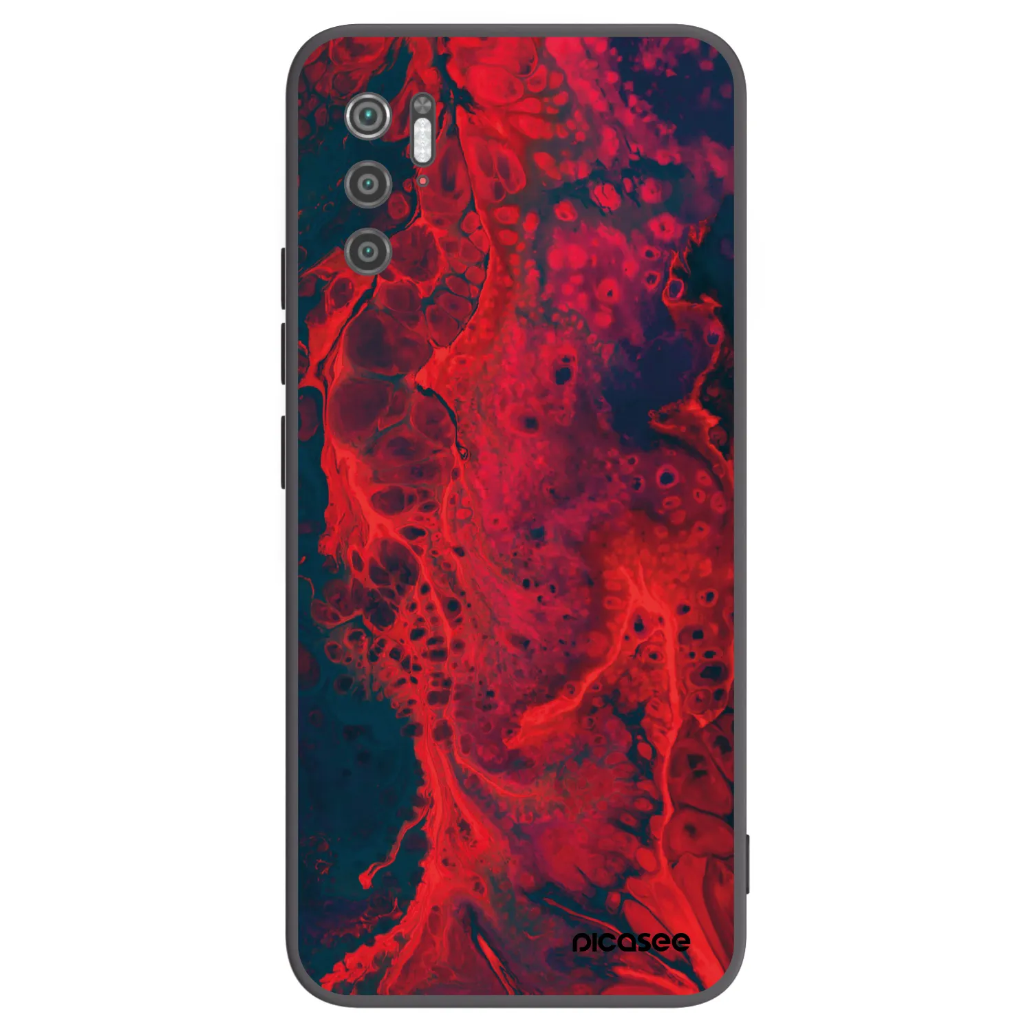 Picasee Μαύρη θήκη σιλικόνης για Xiaomi Poco M3 Pro 5G - Organic red