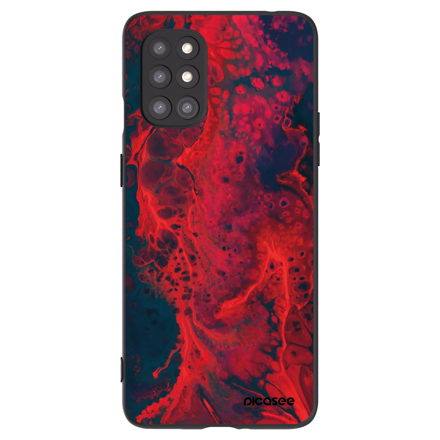 Picasee Μαύρη θήκη σιλικόνης για OnePlus 8T - Organic red