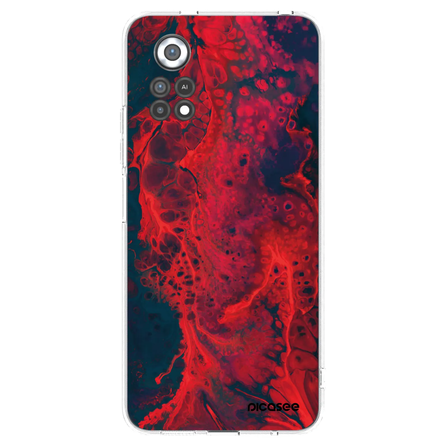 Picasee διαφανής θήκη σιλικόνης Xiaomi Poco X4 Pro 5G - Organic red