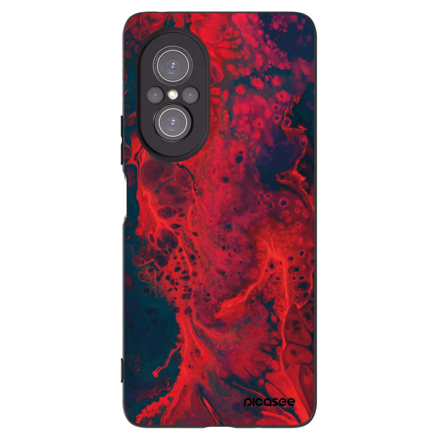 Picasee Μαύρη θήκη σιλικόνης για Huawei Nova 9 SE - Organic red