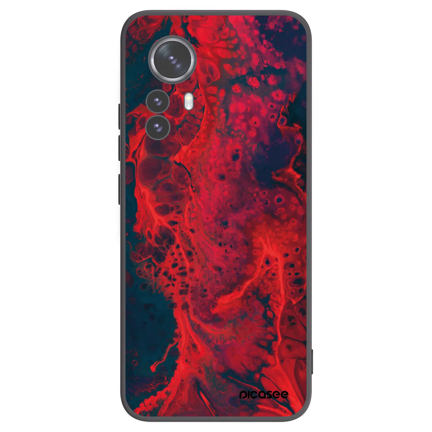 Picasee Μαύρη θήκη σιλικόνης για Xiaomi 12 Pro - Organic red