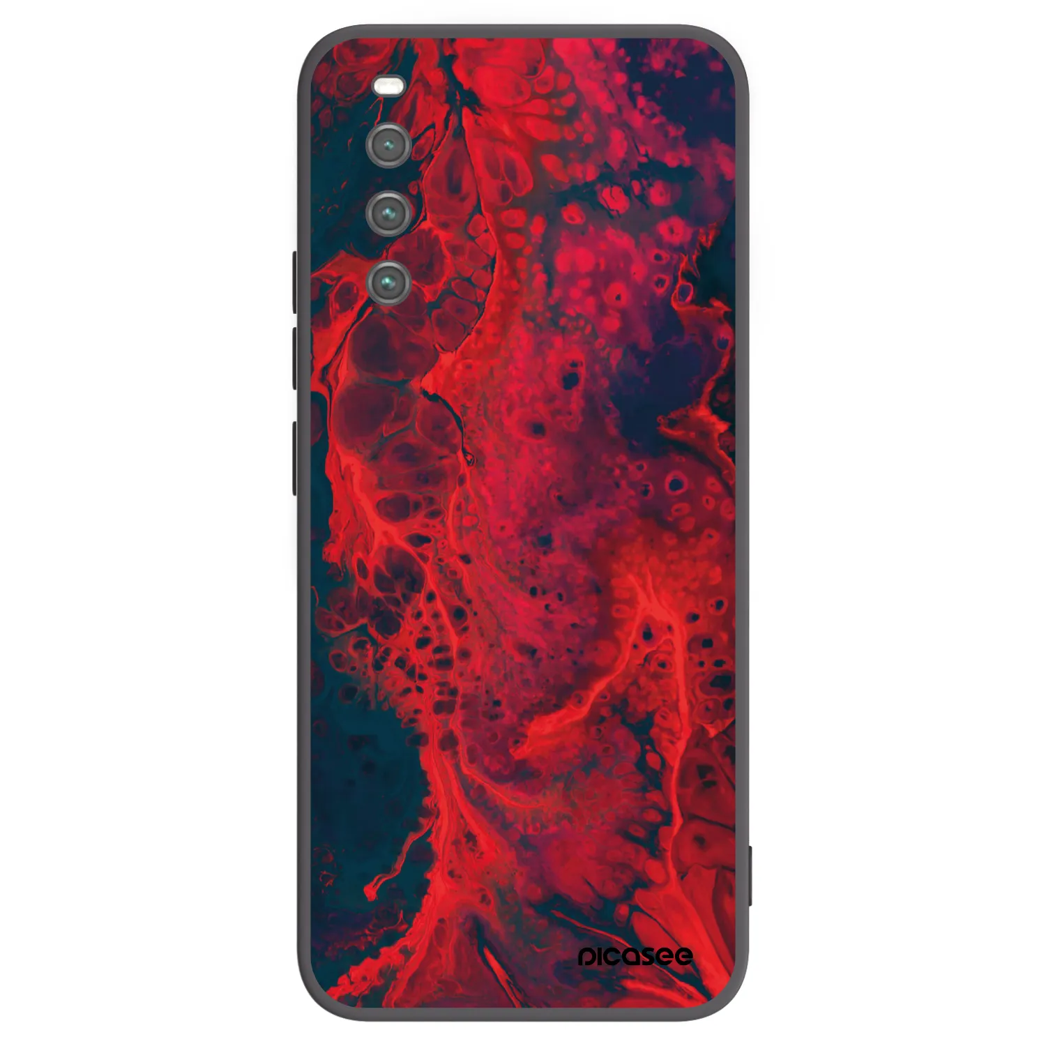 Picasee Μαύρη θήκη σιλικόνης για Sony Xperia 10 IV 5G - Organic red