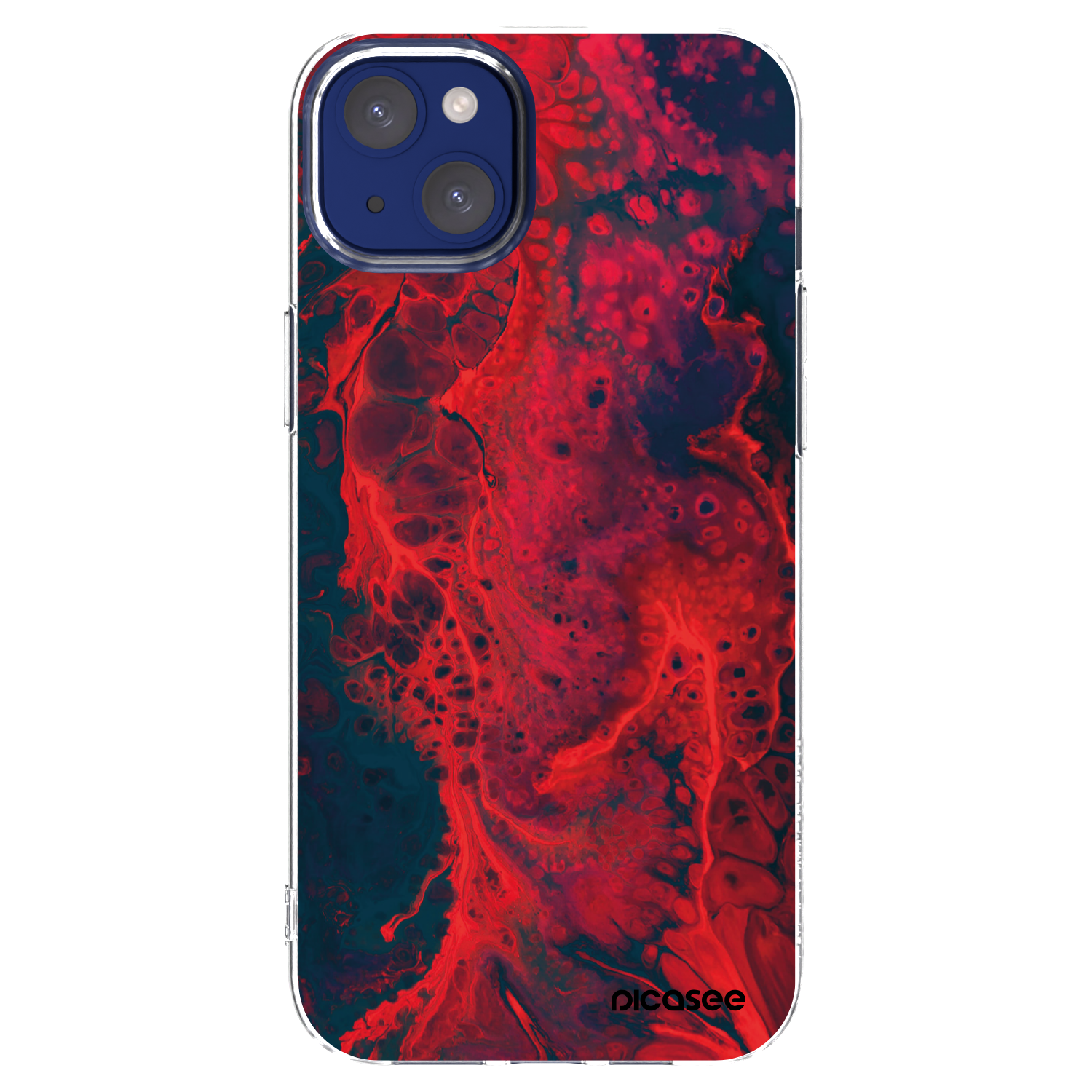 Picasee διαφανής θήκη σιλικόνης Apple iPhone 14 Plus - Organic red