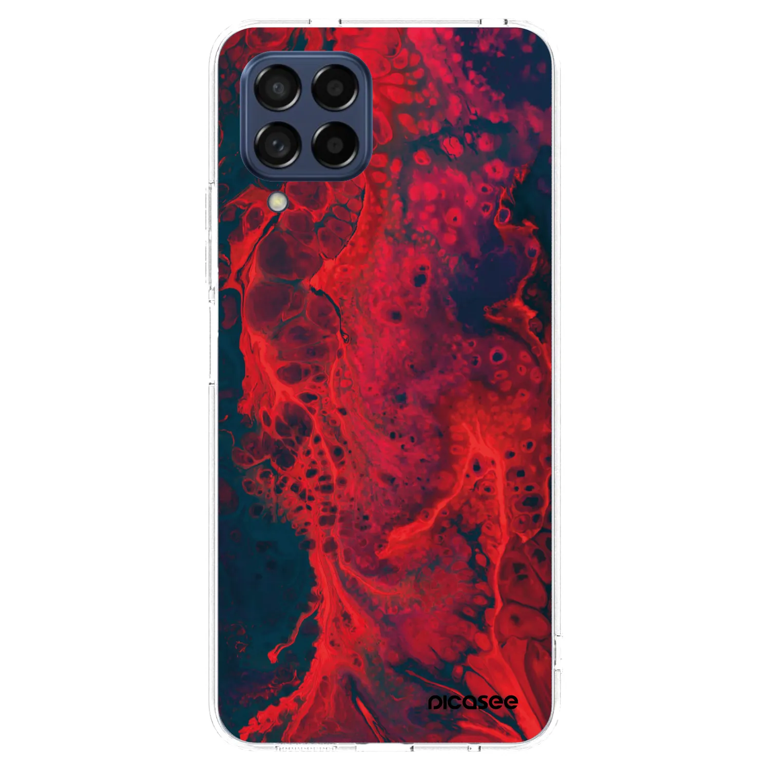 Picasee διαφανής θήκη σιλικόνης Samsung Galaxy M53 5G - Organic red