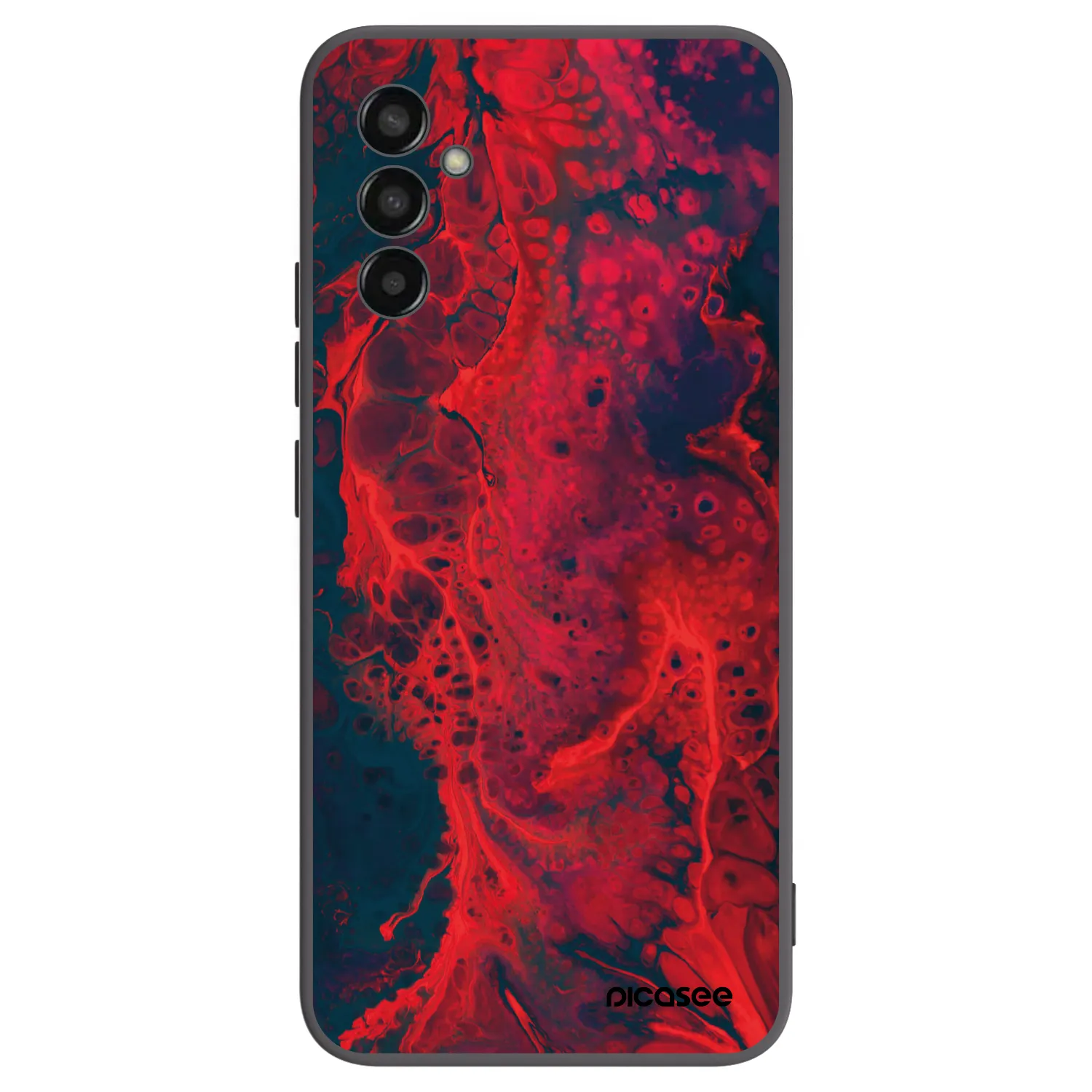 Picasee Μαύρη θήκη σιλικόνης για Samsung Galaxy M13 M135F - Organic red