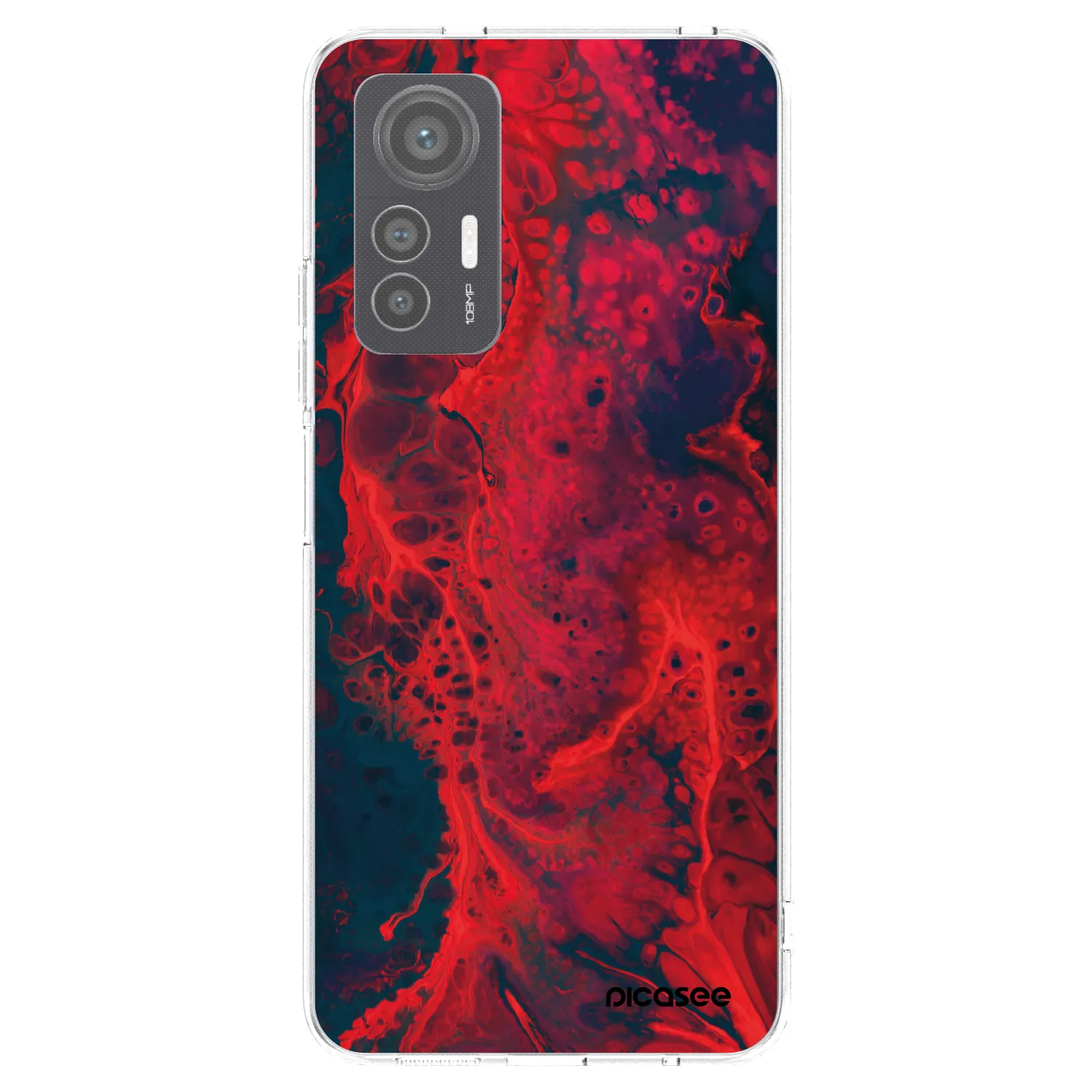 Picasee διαφανής θήκη σιλικόνης Xiaomi 12 Lite - Organic red