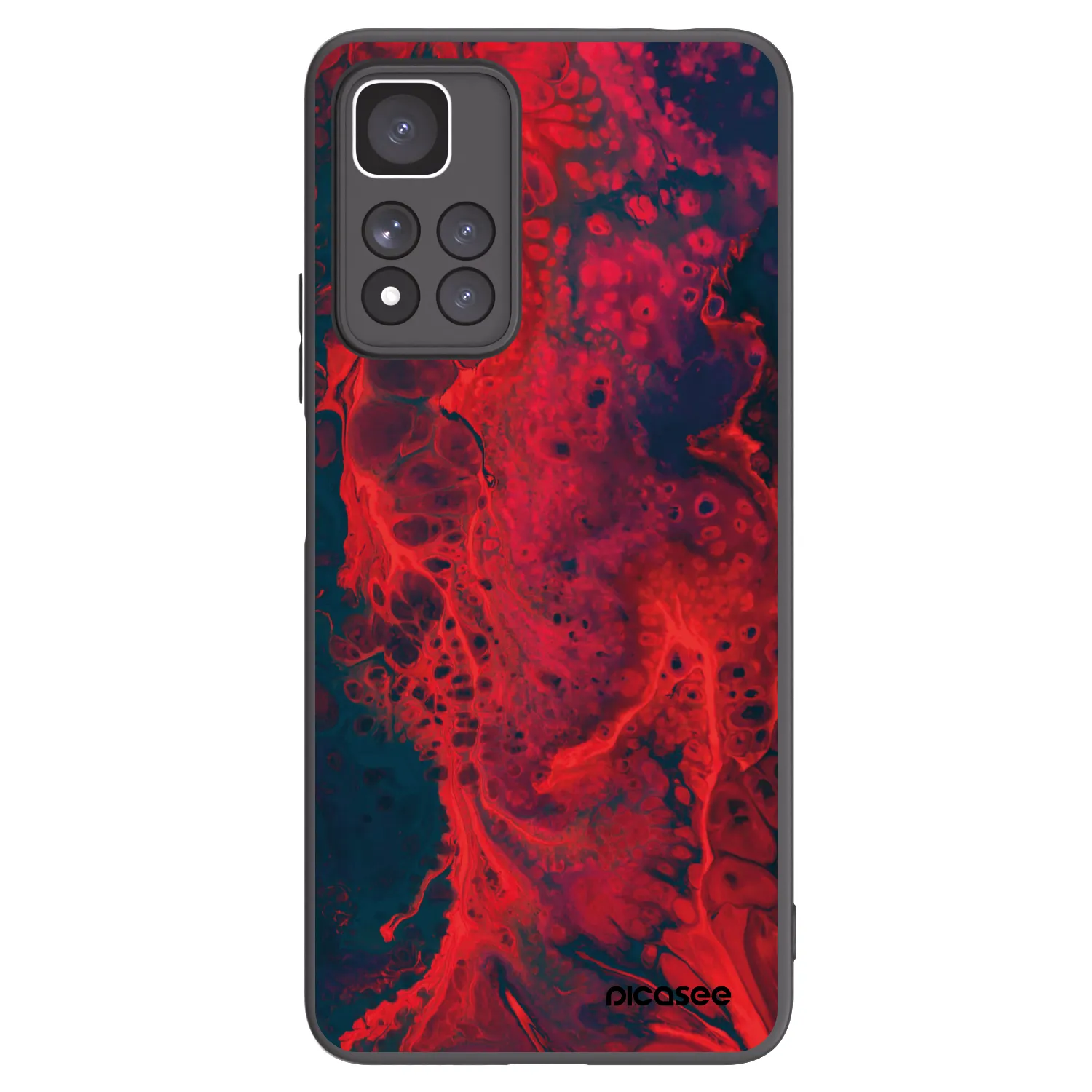 Picasee Μαύρη θήκη σιλικόνης για Xiaomi Redmi Note 11 Pro+ 5G - Organic red