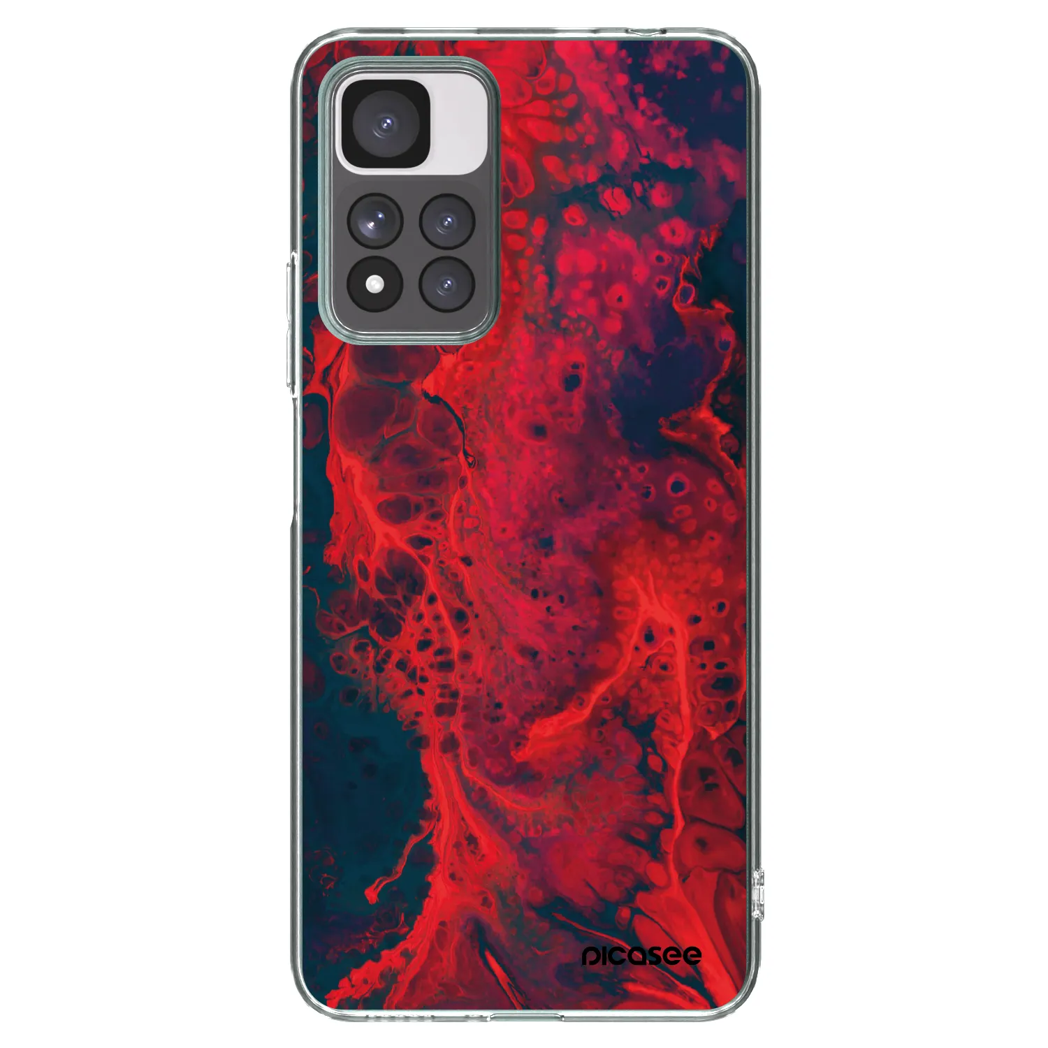 Picasee διαφανής θήκη σιλικόνης Xiaomi Redmi Note 11 Pro+ 5G - Organic red