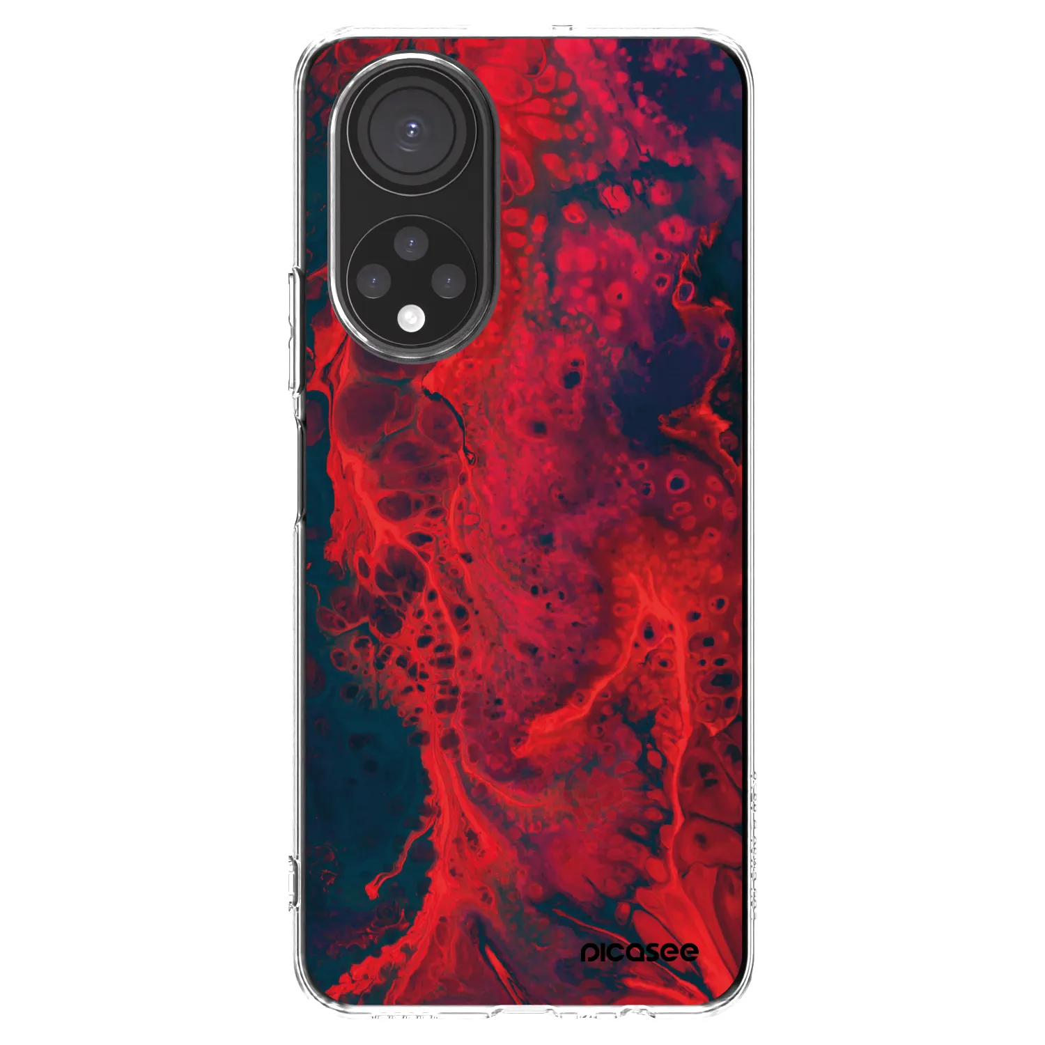 Picasee διαφανής θήκη σιλικόνης Honor X7 - Organic red